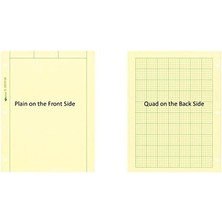 Skygo Bilgi Işlem Defteri, 5 x 5 Quad Cetvel ve Çizgisiz, 8,5 Inç x 11 Inç, 200 Yaprak (42389), Yeşil