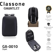 Skygo GA-0010 Gauntlet V1 Sert Kabuk Serisi 15.6 Inch Uyumlu Wtx Pro Su Geçirmez Kumaş Laptop Çantası -Siyah