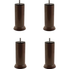 Skygo Mobilya Kanepe Koltuk Çekyat Yükseltme Ayağı Ince Diş M8 Kahverengi Plastik 15 cm 4 Adet