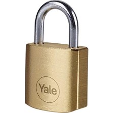 Skygo Y110B/20/111/1 - 20MM Pirinç Asma Kilit - Standart Koruma - Çelik Halka - 3 Anahtar, Sarı, 3.5mm