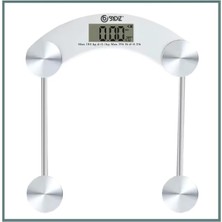 Skygo Bydiz Dijital Baskül Banyo Tartı 180 kg Kapasiteli Temperli Cam (Kare)