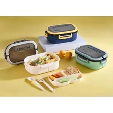 Skygo Beslenme Kutusu 1200 ml 2 Katlı 6 Bölmeli Bpa'sız Pp Plastik Sefer Tası ve Beslenme Çantası - Lunch Box, Çatal Kaşık ve Bıçak Dahil Okul Beslenme (Beyaz)