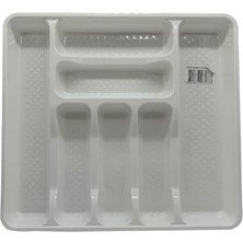 Skygo Sev Plastik 39X42,5X5 cm Çekmece Içi Boy 7 Gözlü Kaşıklık Beyaz