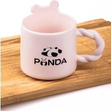 Skygo 3D Kabartmalı Porselen Kupa – 360ML, Sevimli ve Şık Tasarım,pembe