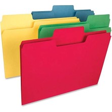 Skygo Supertab Ağır Dosya Klasörü, Büyük Boy 1/3 Kesim Tab, Yasal Boyut, Çeşitli Ana Renkler, Kutu Başına 50 (15410)