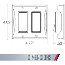 Skygo 5127-2 2-Gang Hava Koşullarına Dayanıklı Dekoratör Anahtar Kapağı, Dikey, Bronz
