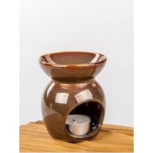 Skygo Seramik Buhurdanlık – Dekoratif ve Şık Tasarım Esansiyel Uçucu Yağ ile Kullanılır,kahverengi