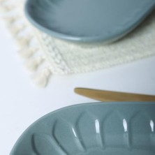 Skygo Yeşil Kayık Tabak 25 cm 2 Adet 326