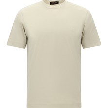 Abdullah Kiğılı Bisiklet Yaka Slim Fit Dar Kesim Nakışlı Pamuk T-shirt