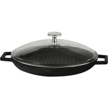 Skygo Döküm Izgara Tva Cam Kapaklı, 26 cm