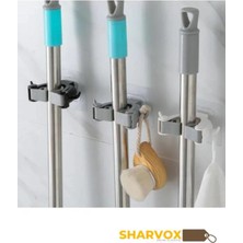 Özbience 3'lü Çok Amaçlı Mobilya ve Banyo Askısı Seti, Sap Tutucu, Paspas ve Süpürge Için