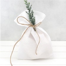 Skygo Düz Beyaz Ham Bez Kese, 10X15 cm 10 Adet