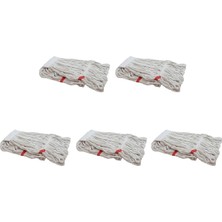 Özbience Dar Yedek Islak Mop Paspas Ucu Başlığı Püskül 17 cm Beyaz 5’li Set