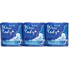 NCM WOW LADY HİJYENİK ORGANİK GECE PED SET 3'LÜ