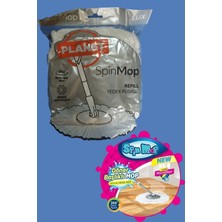 Özbience Spin Mop Planet Lux 360° Mikrofiber Yedek Püskülü ve Bez