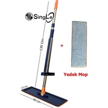Özbience Pratik Kendinden Sıkmalı Mop Paspas Takım + Yedek Mikrofiber Bez