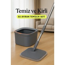 Özbience Çevre Dostu Mikrofiber Mop Seti, 360° Döner Başlık, Temizlik Kolaylığı