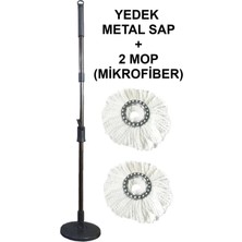 Özbience Tüm Temizlik Setleri Için Metal Yedek Sap ve Mikrofiber Mop Başlığı