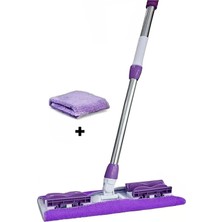 Özbience Kıskaçlı Mikrofiber Cam ve Fayans Silme Mop Yedek Bezli Mavi
