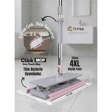 Özbience 32 cm Büyük Boy, Tüm Bezlere Uyumlu, Kendinden Sıkıştırmalı Paspas