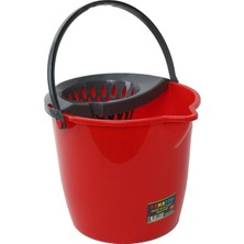 Özbience Pratik ve Temizliğe Uygun Yuvarlak Mop ve 12L Su Kovası Sıkma Hazneli