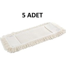 Özbience Yıkanabilir Nemli Mop Bezi 40 Cm, 5'li Set, Zincirli Yedek Bezleri