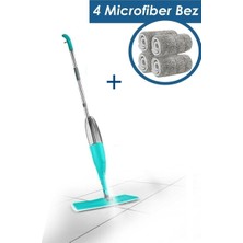 Özbience Pratik ve Yeni Nesil Sprey Mop Temizlik Seti 4 Yedek Bezli Beyaz