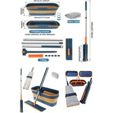 Özbience Katlanabilir Mikrofiber Temizlik Seti, Tekerlekli ve Pratik Mopu Hediye