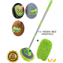 Özbience Çok Fonksiyonlu 2'li Mikrofiber Araba Yıkama Fırçası, Teleskopik Uzun Saplı