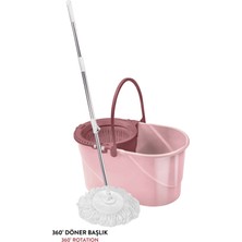 Özbience Döner Başlıklı Mikrofiber Temizlik Mop Seti, Eko Balerina Otomatik Sıkma