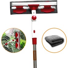 Özbience Çift Taraflı Çekçekli Balkon Cam Silme Aparatı, Pratik ve Hızlı Temizlik