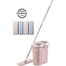 Özbience Yüksek Kaliteli Premium Mop Set ve Dörtlü Yedek Bezleri