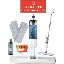 Özbience Pratik Mikrofiber Spray Mop Seti, 3’lü Su Hazneli Temizlik Araçları