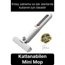 Özbience Mini Kelebek Mop Temizlik Seti, Portatif ve Pratik Cam Yüzey Silme Aparatı