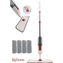 Özbience Pratik Sprey Mop Seti, 4 Parça Temizlik Paspası ve Deterjan Hazneli