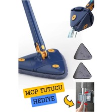 Özbience Kendinden Sıkmalı Üçgen Mop Cam ve Duvar Için Mikrofiber Bezli