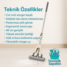 Özbience Pratik Kelebek Mop Seti, 2 Yedekli Temizlik Çözümü