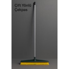 Özbience Iki Taraflı Süngerli ve Fırçalı Çek Paslı Yer Temizlik Aleti