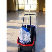 Özbience Endüstriyel Çift Kovalı Temizlik Seti, Geniş Mop ve Sapli Kova