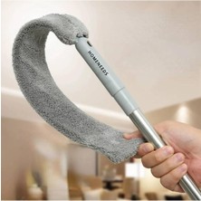 Özbience Mikrofiber Başlıklı Girintili Yüzey Dip Köşe Raf Temizleme Mopu ve Toz Alma Fırçası