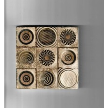 Özbience Doğal Taş Dekoratif Banyo Gider Kapağı, 10X10 Cm, Şık Tasarım