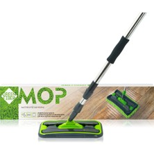 Özbience Çift Başlıklı Çok Amaçlı Yeşil Fiber Mop Paspası, Temizlikte Kolaylık