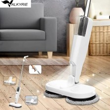 Özbience Şarjlı Elektrikli Mop, Çift Döner Başlık, Mikrofiber Ped, 2000 Mah, Çok Yönlü Temizlik