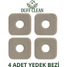 Özbience Kare Başlıklı Mop Seti + 4 Yedek Mikrofiber Bez, Tüm Modellerle Uyumlu