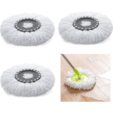 Özbience Pratik Temizlik Döner Başlıklı Mop Yedeği, 3 Adet Set