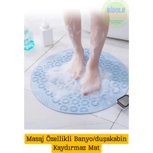Özbience Kaydırmaz Masajlı Banyo Duş Paspası, Silikon Pedi, Vantuzlu, Konforlu Kullanım