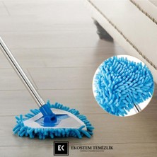 Özbience Mini Mikrofiber Uçlu Teleskopik Temizlik Mopası