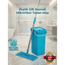 Özbience Çift Hazneli Mikrofiber Tablet Mop Temizlik Seti, Kolay ve Hızlı Kullanım