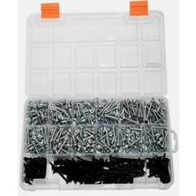 Skygo 555 Adet 16 Çeşit Matkap Uçlu Vida Seti, Yhb Akıllı Vida,ysb Akıllı Vida ve Alçıpan Vidası