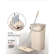 Özbience Pratik Mikrofiber Mop Temizlik Seti Yedek Bezli, Kolay ve Hızlı Temizlik Için